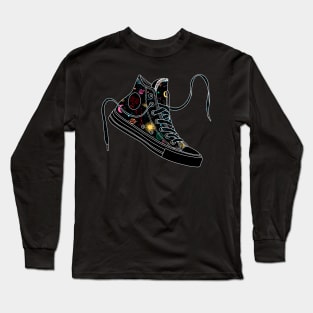 Aries high tops - Pastel &amp; black Long Sleeve T-Shirt